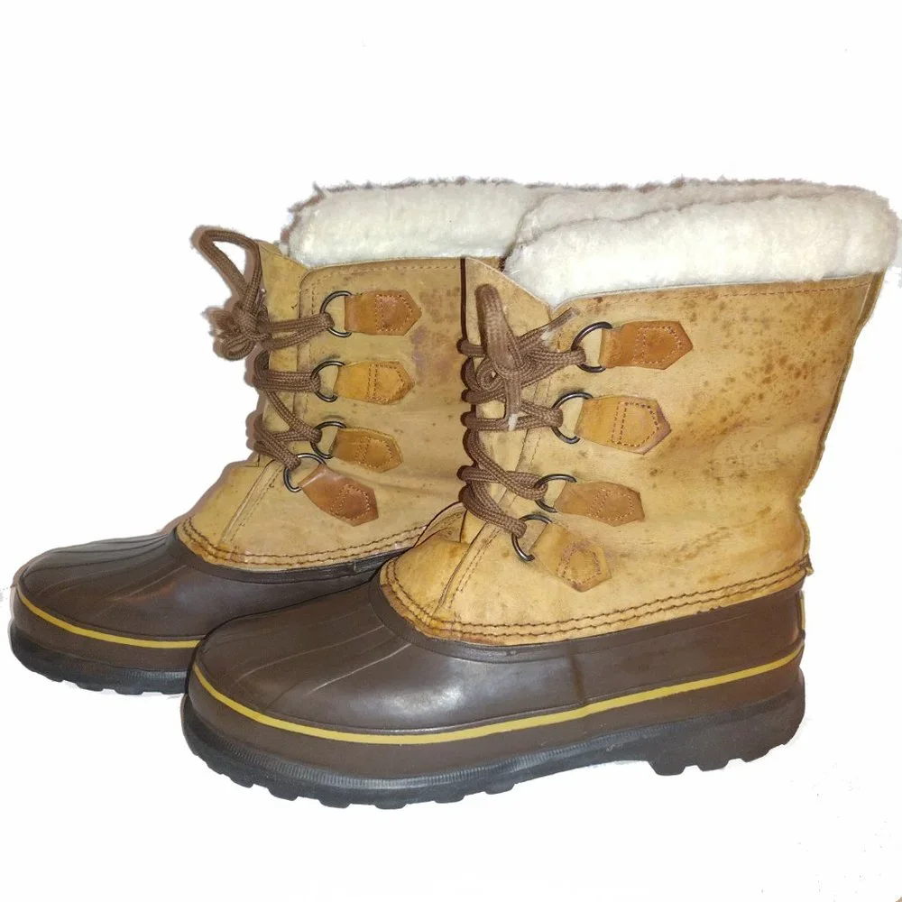 Sorel Men's Caribou Waterproof Winter Boots - Buff - Size 10 - Picture 1 of 7